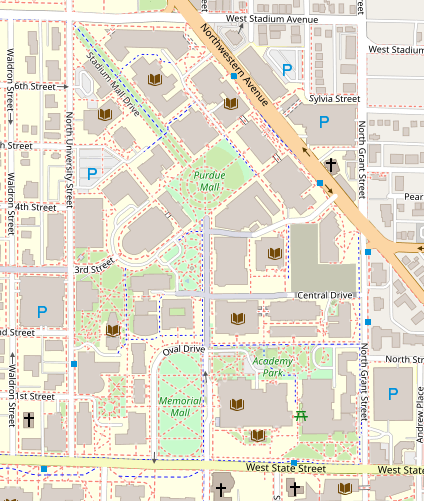 blank purdue map